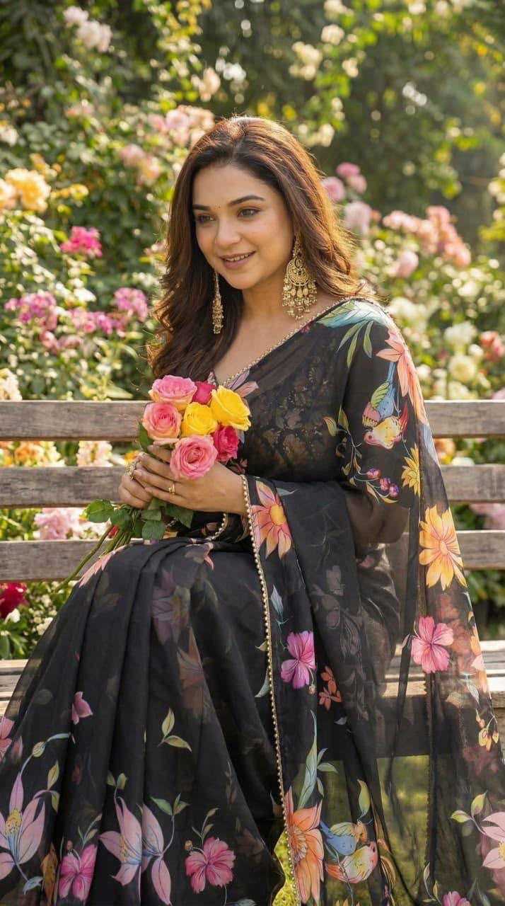 Georgette Printed Saree 4471
