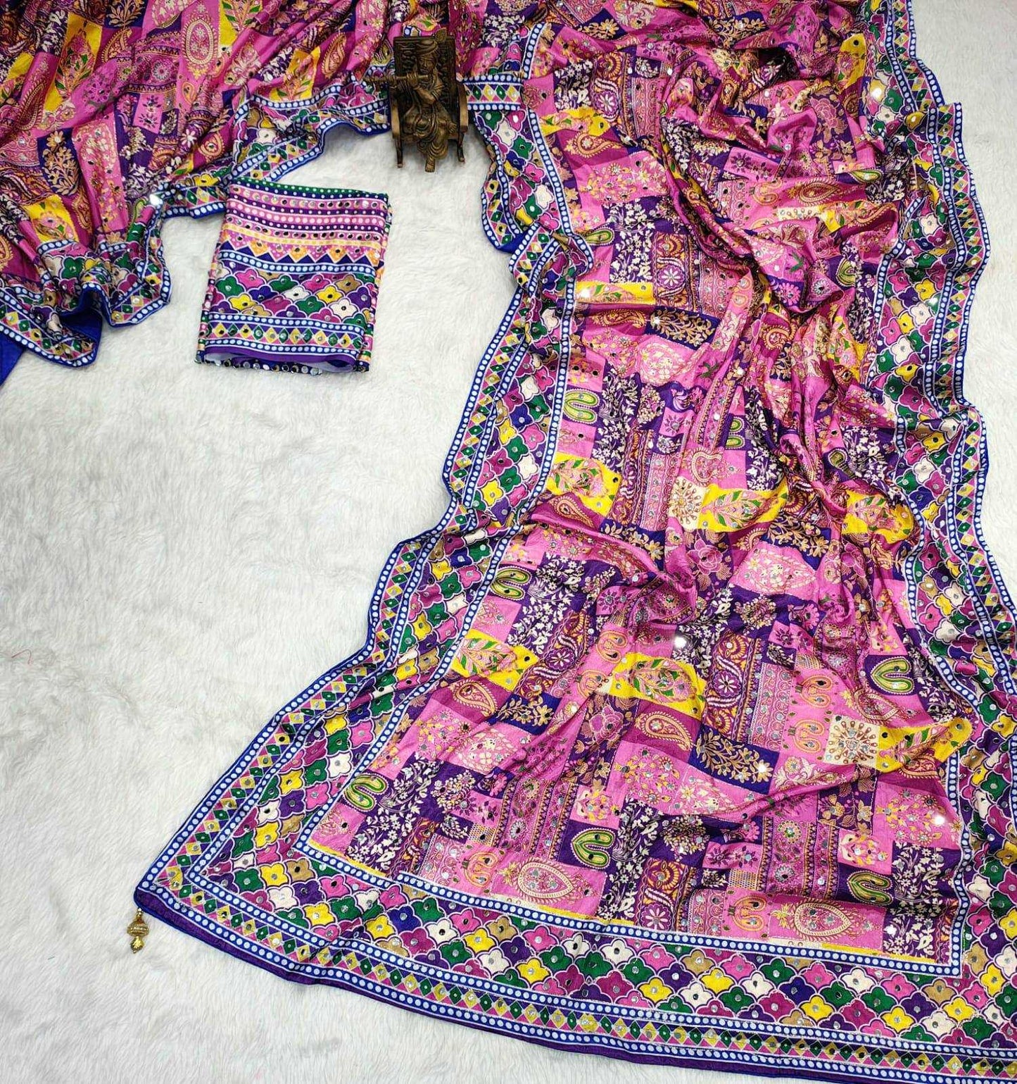 Chinon Printed Saree