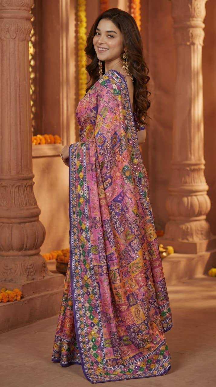 Chinon Printed Saree