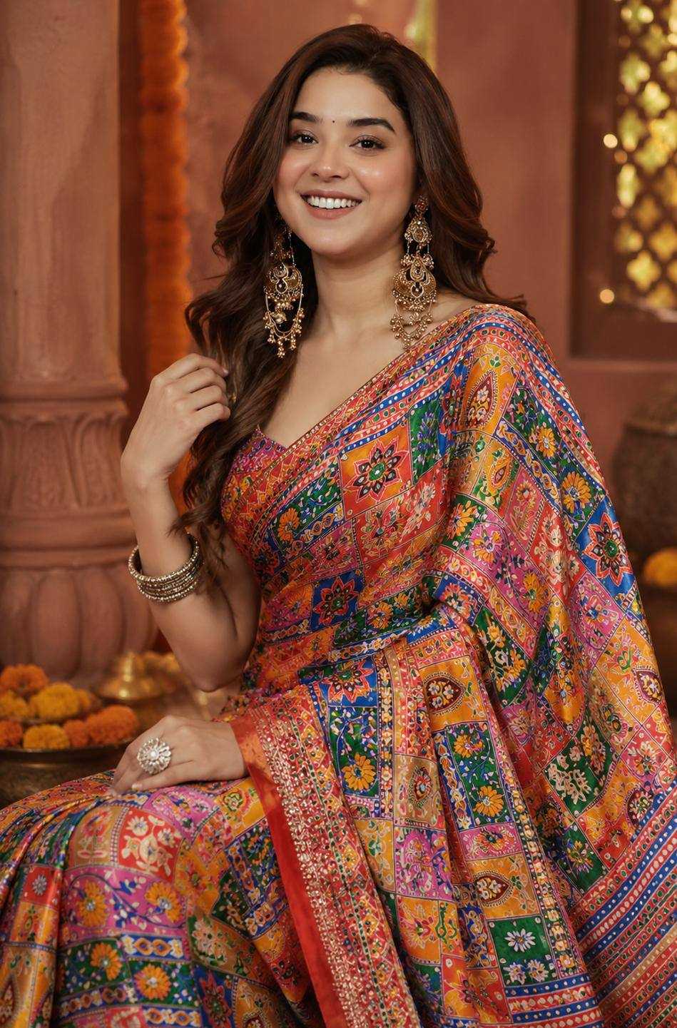 Chinon Printed Saree