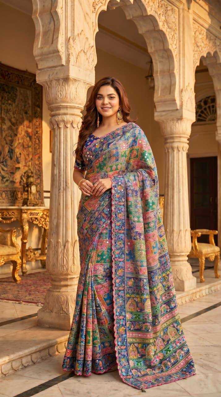 Chinon Printed Saree
