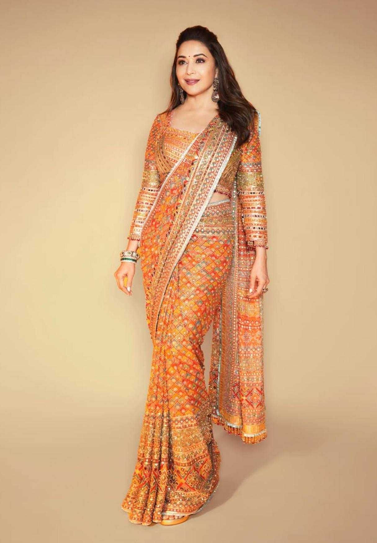 Chinon Printed Saree