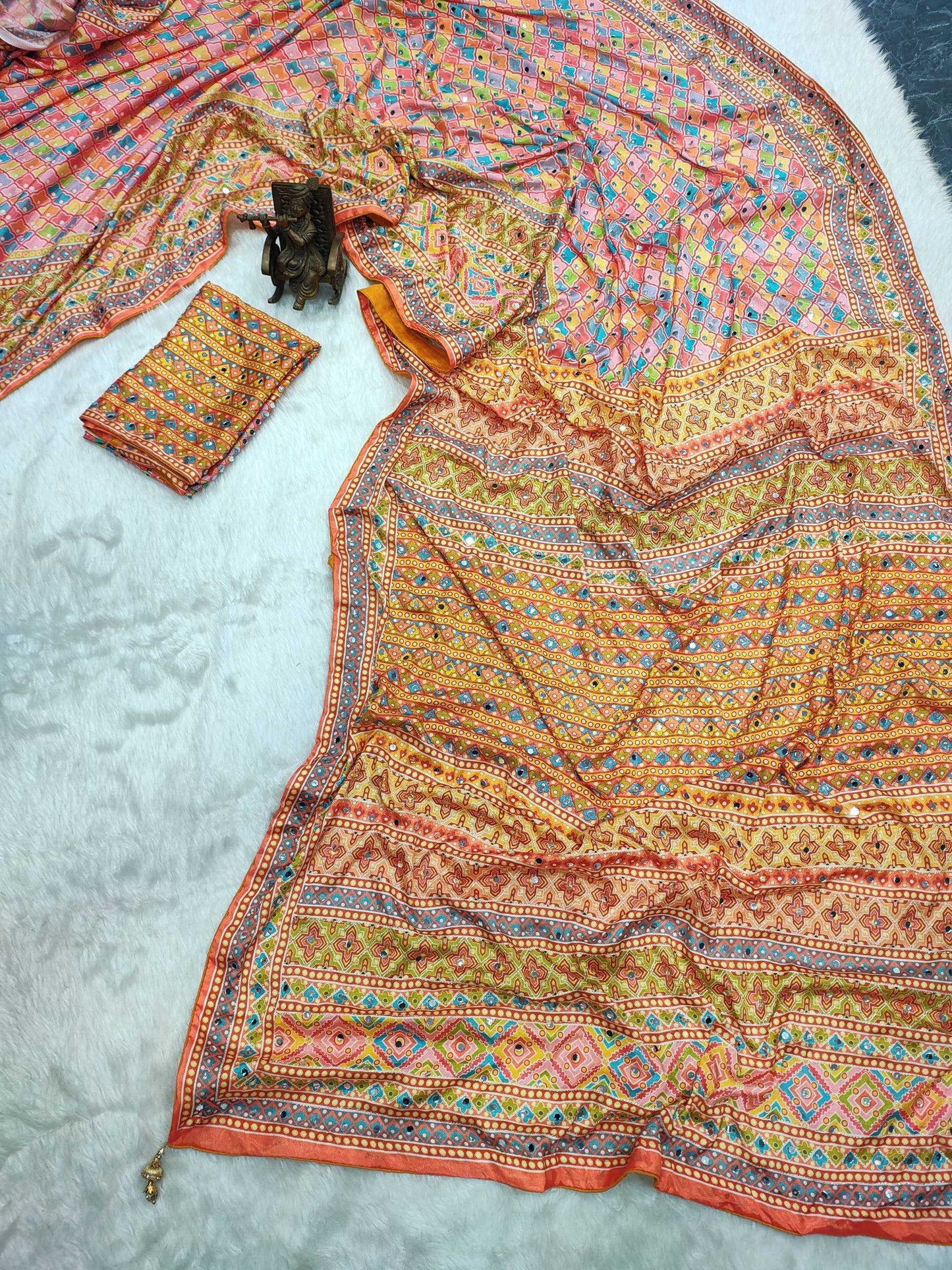 Chinon Printed Saree