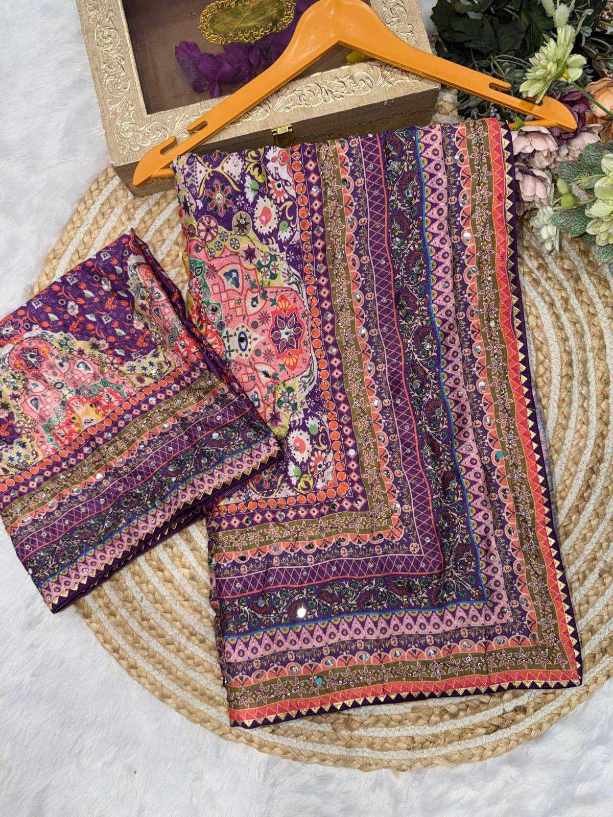 Chinon Silk Designer Saree