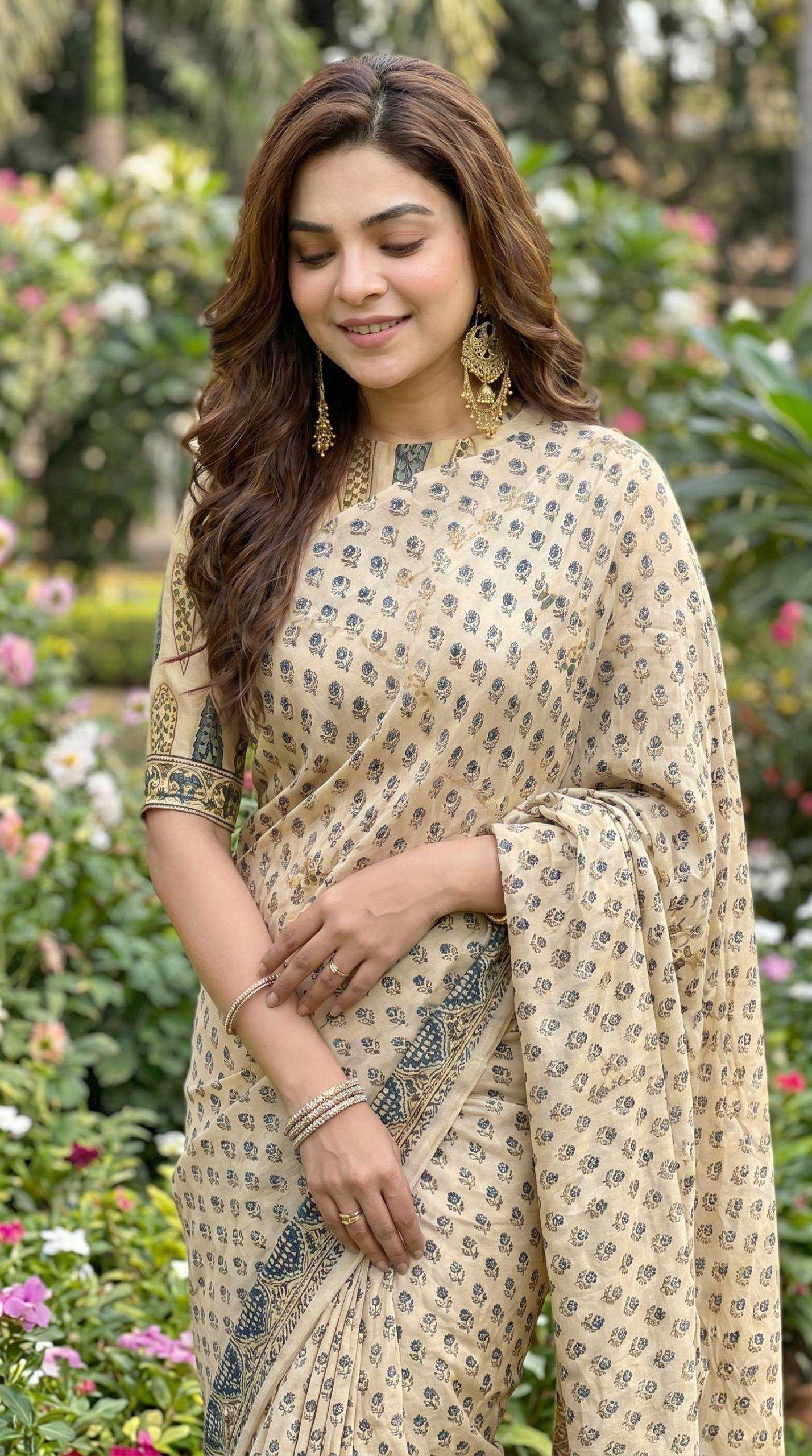 Chinon Printed Saree