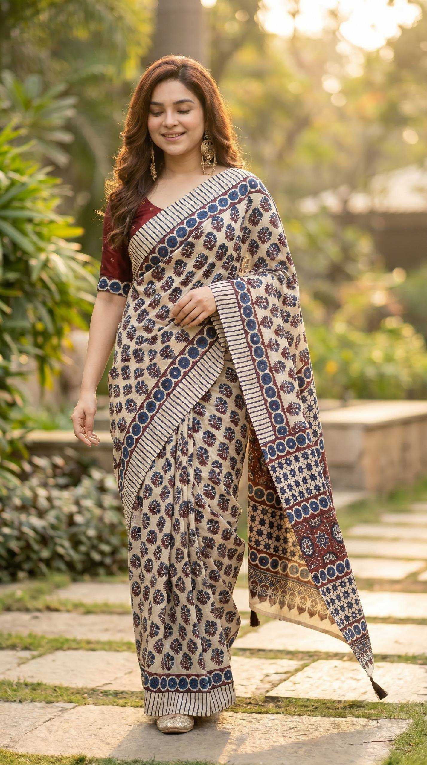 Chinon Printed Saree