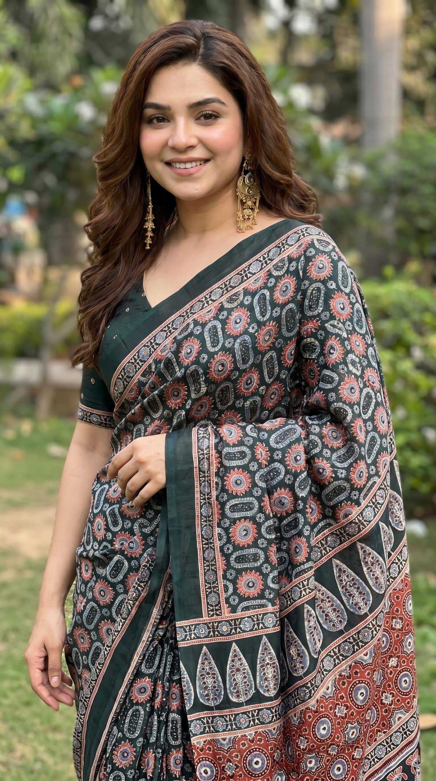 Chinon Printed Saree