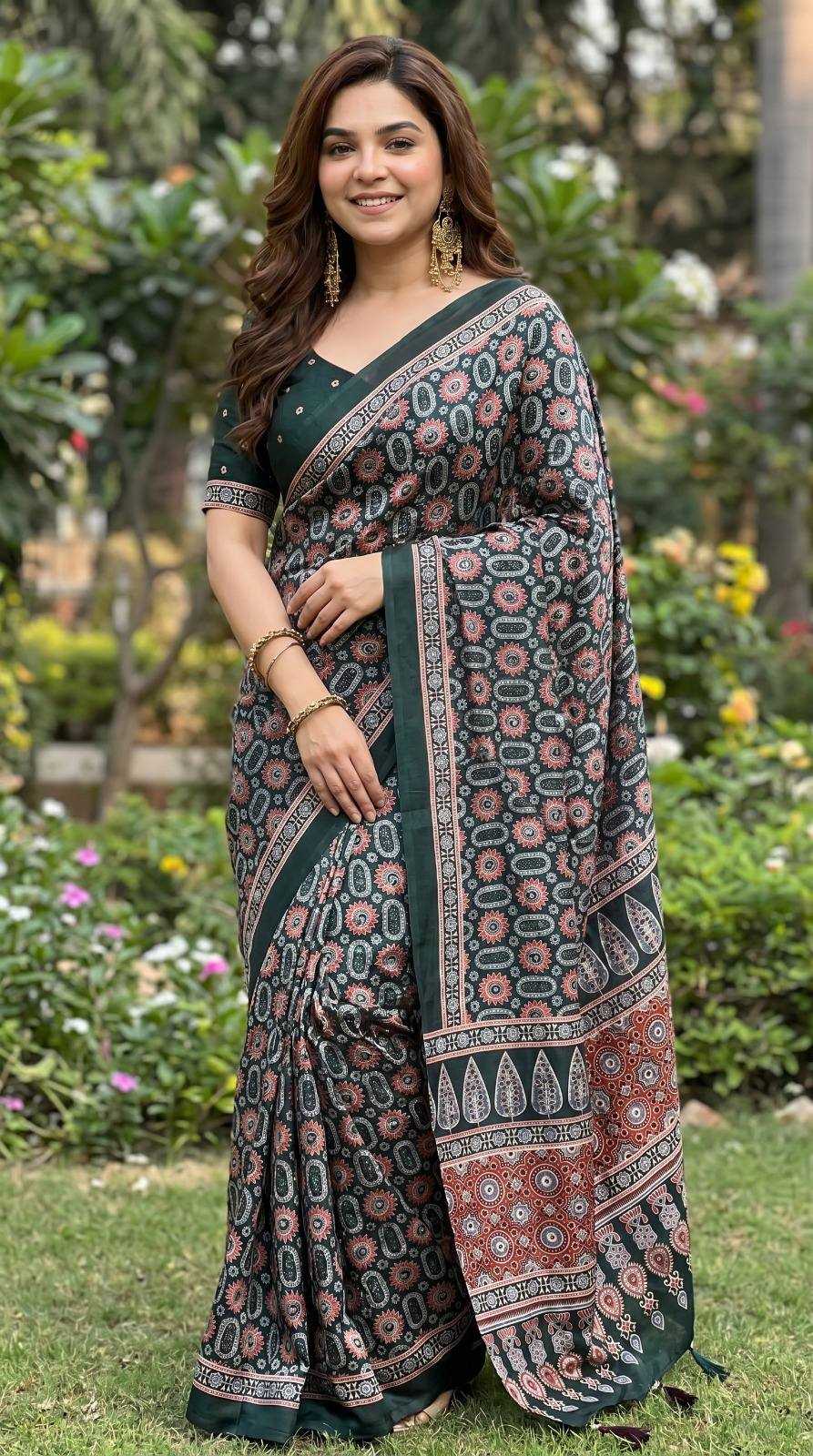Chinon Printed Saree