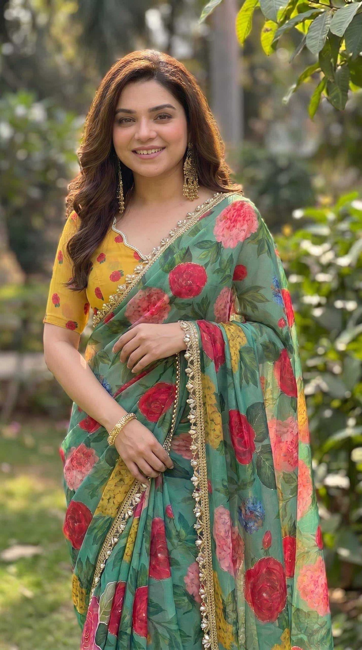 Georgette Printed Saree 4519