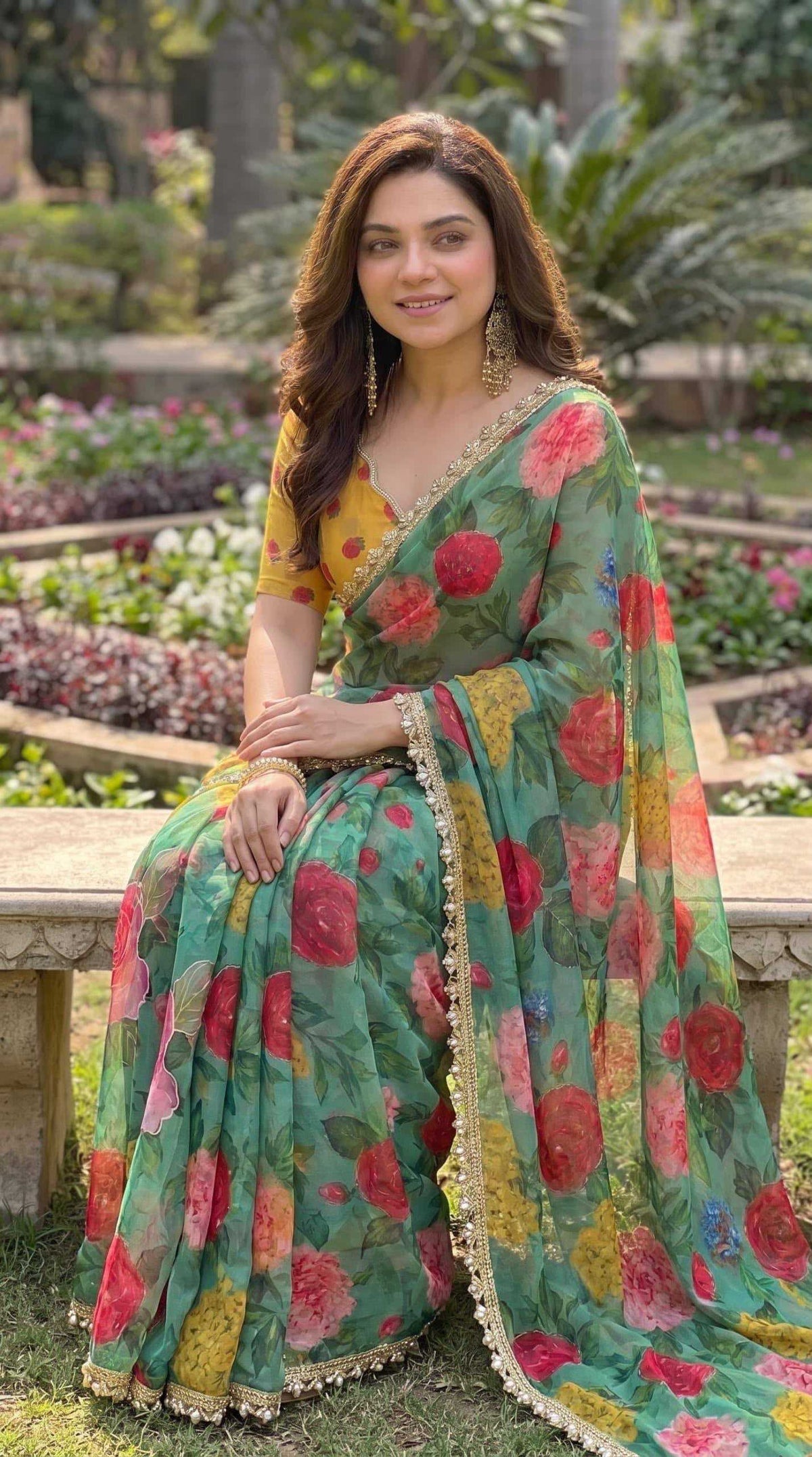 Georgette Printed Saree 4519
