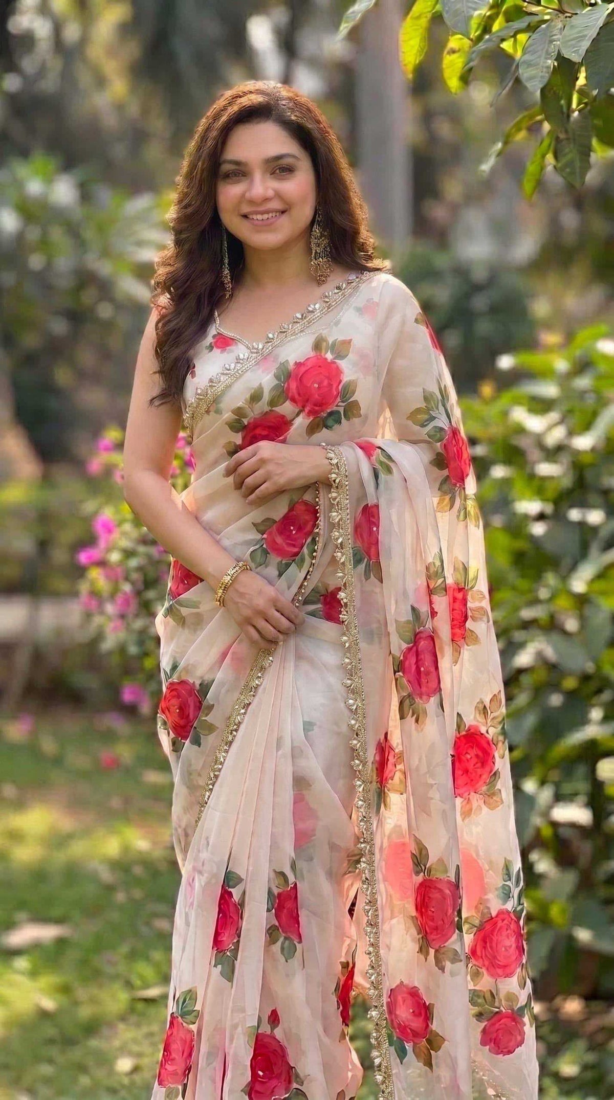Georgette Printed Saree 4519