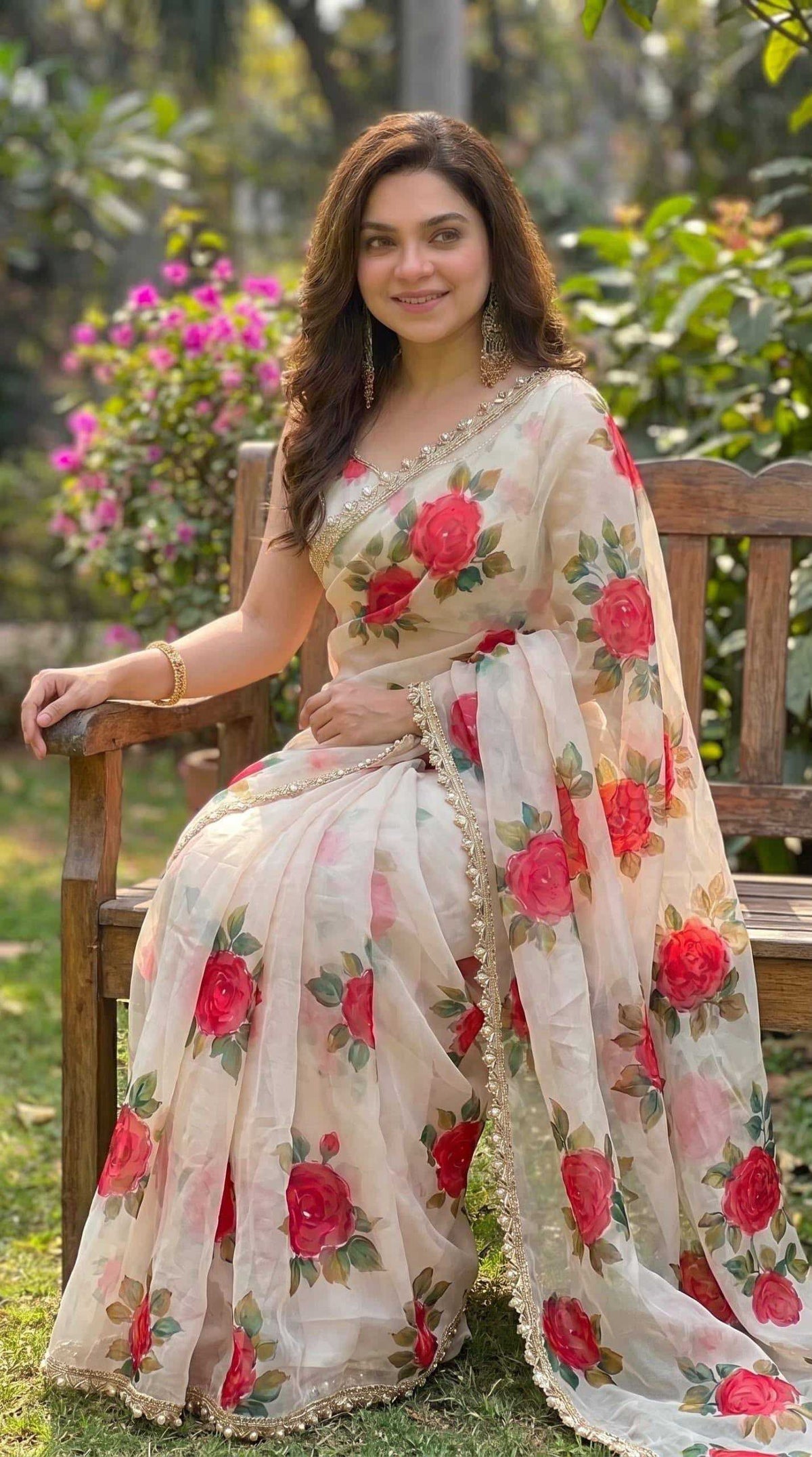 Georgette Printed Saree 4519