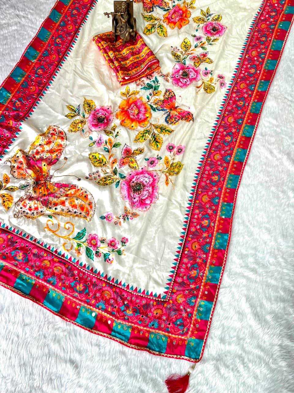 Chinon Silk Designer Saree 4525