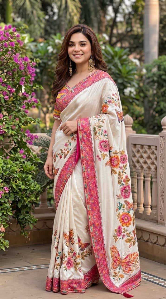 Chinon Silk Designer Saree 4525