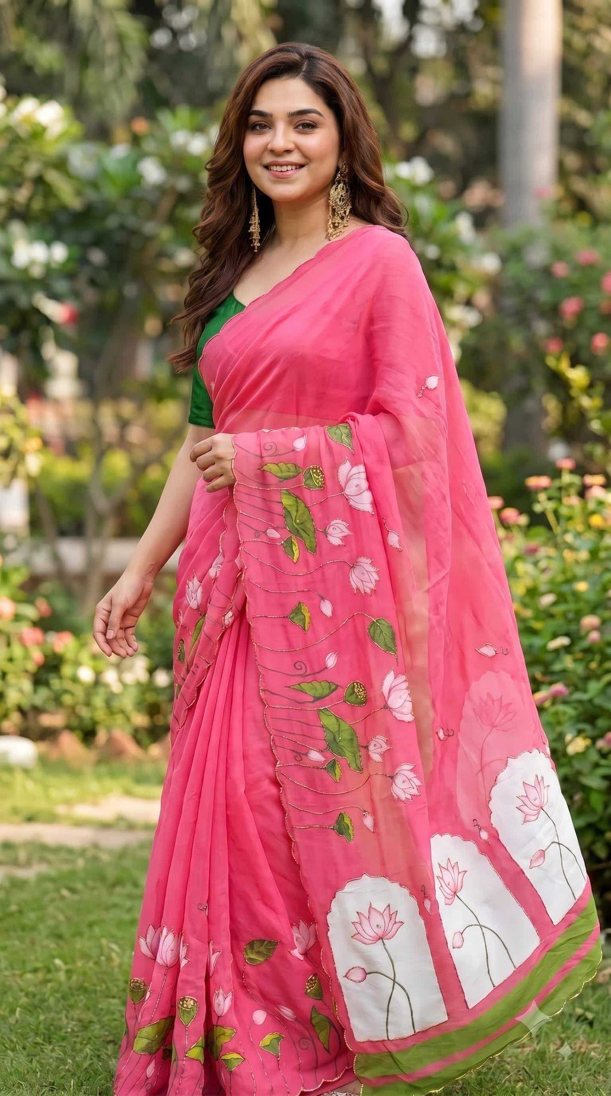Georgette Saree in Sky Blue