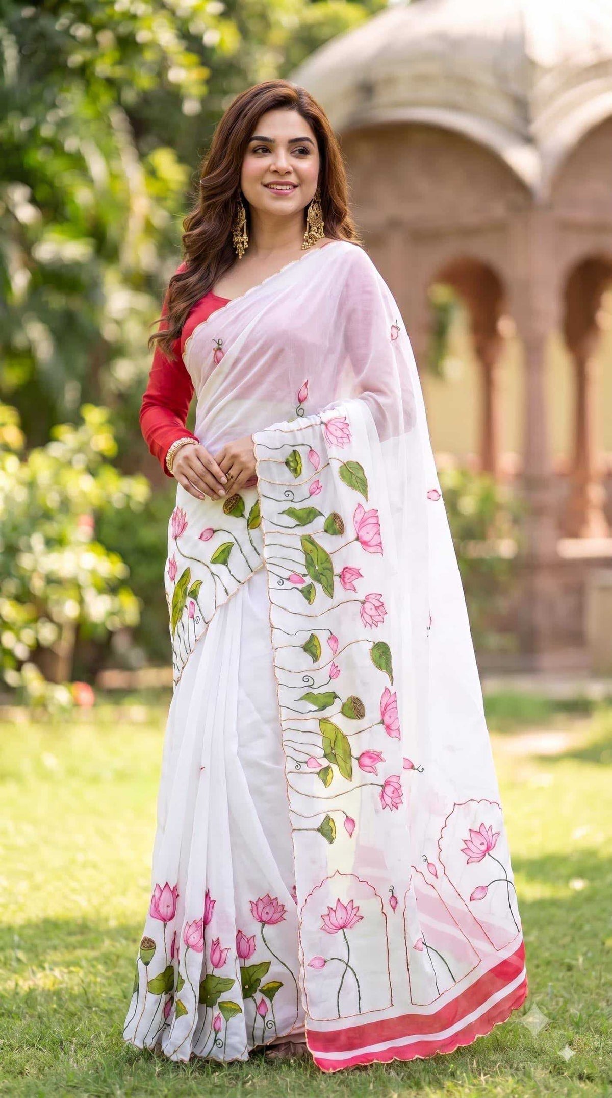 Georgette Saree in Sky Blue