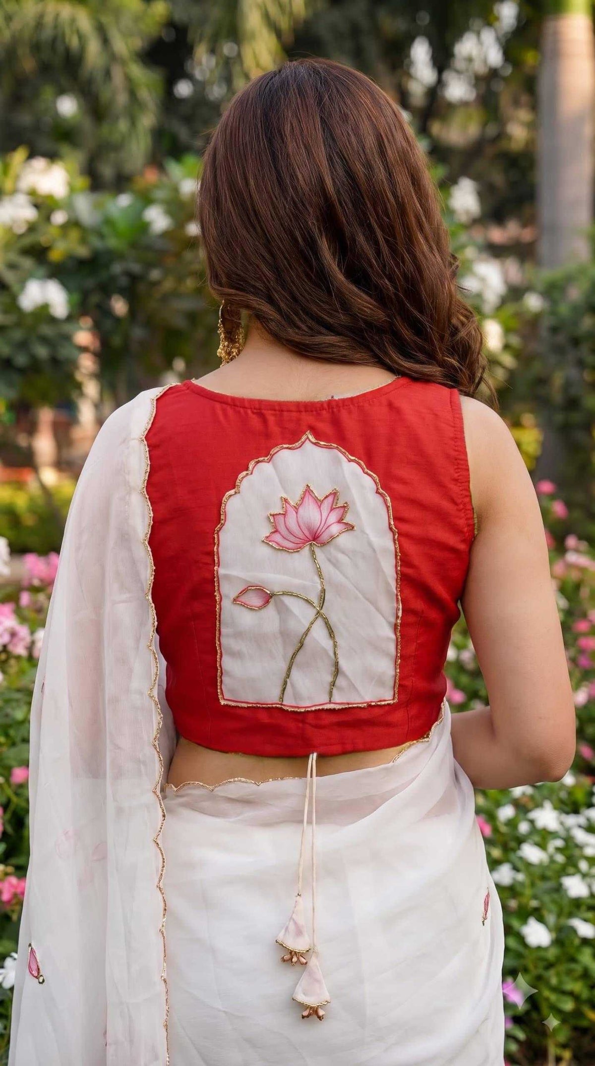 Georgette Printed Saree in Sky