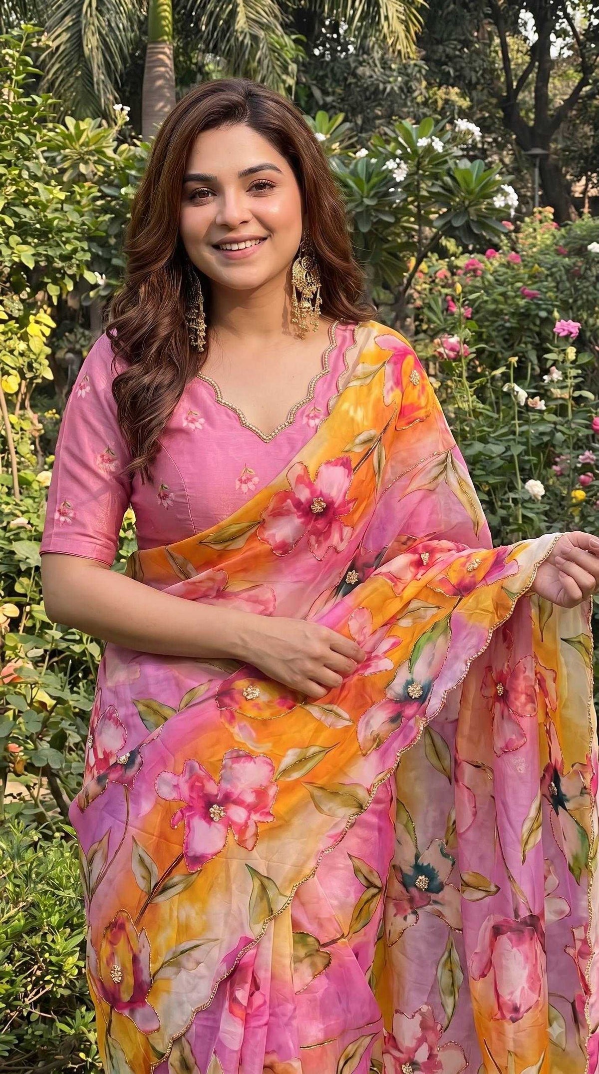 Georgette Saree in Blue