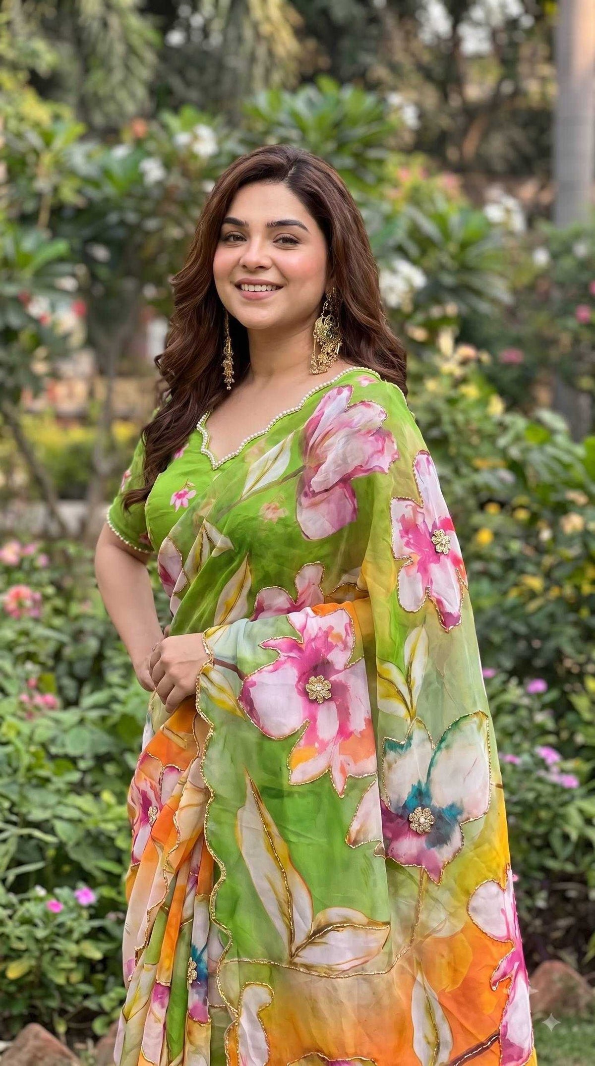 Georgette Saree in Blue