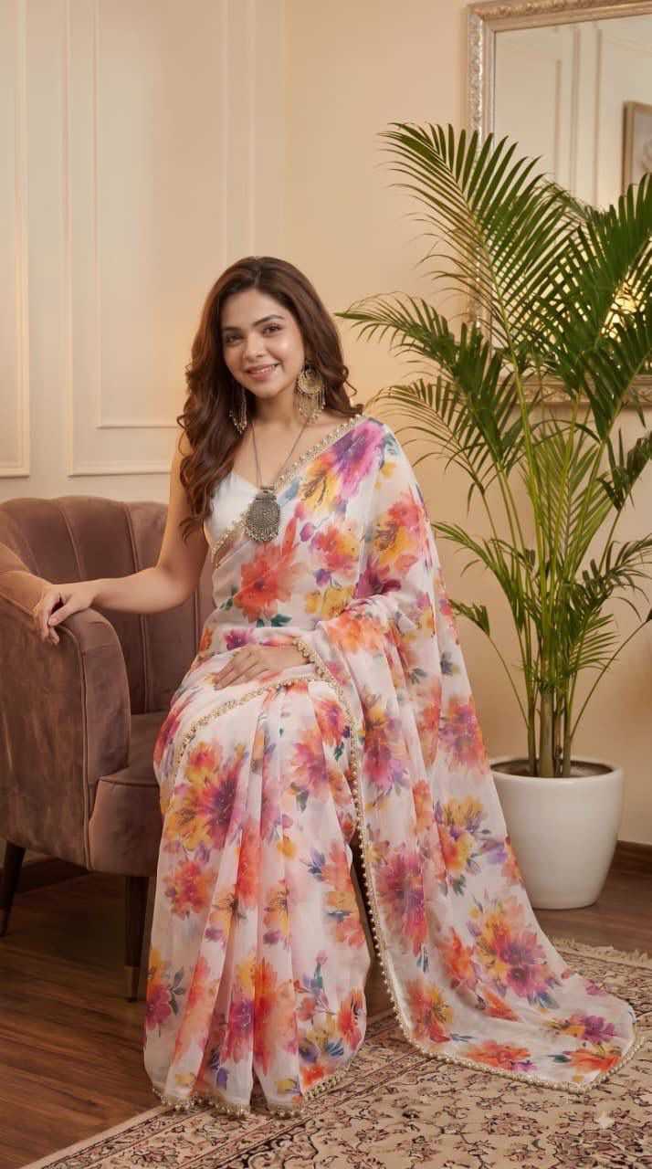 Georgette Printed Saree 4532