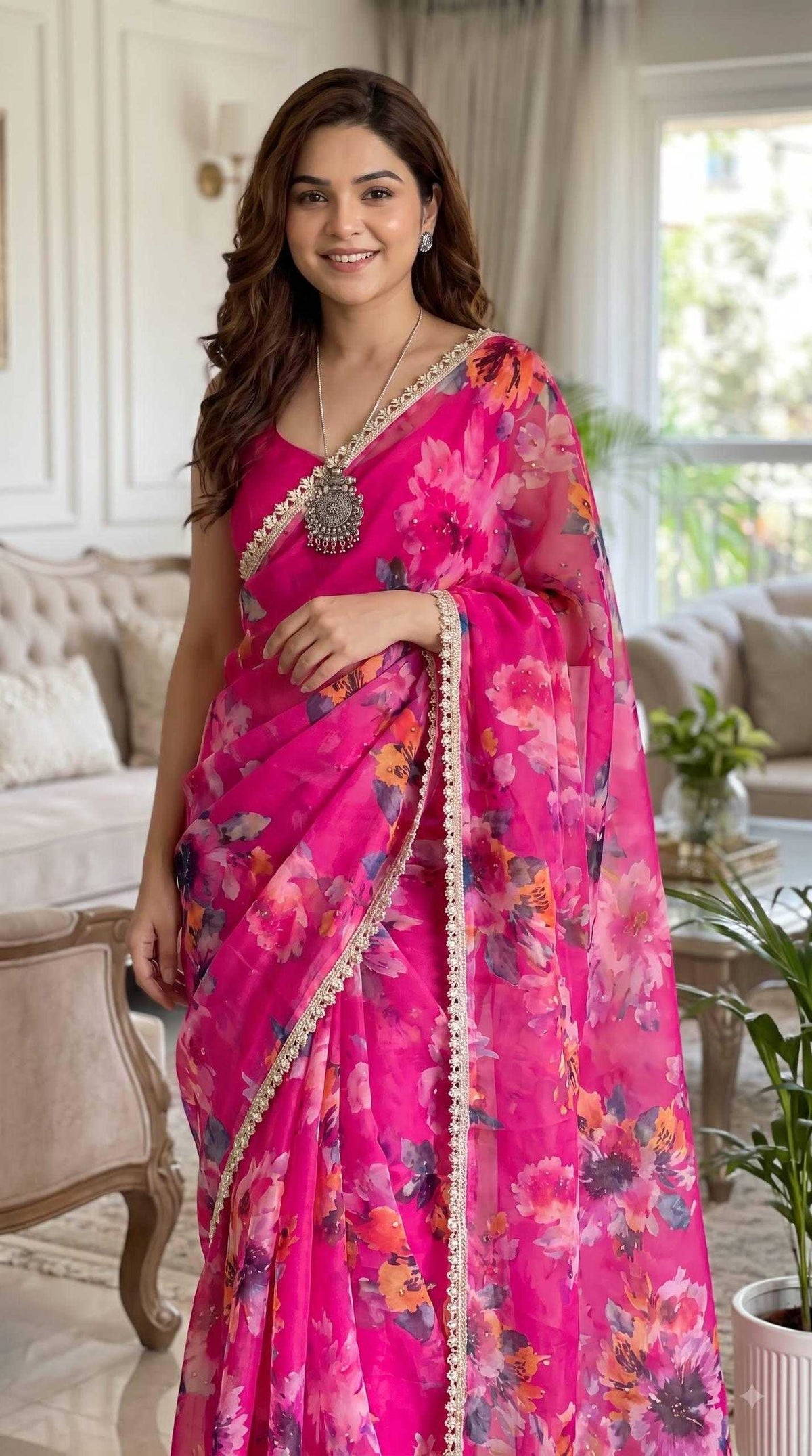 Georgette Printed Saree 4532