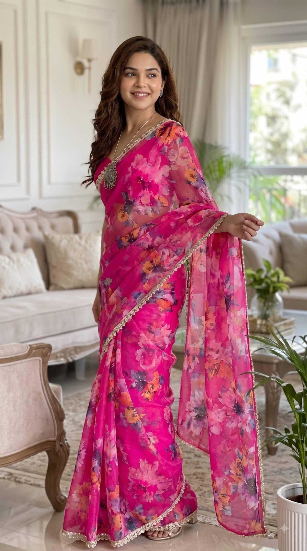 Georgette Printed Saree 4532