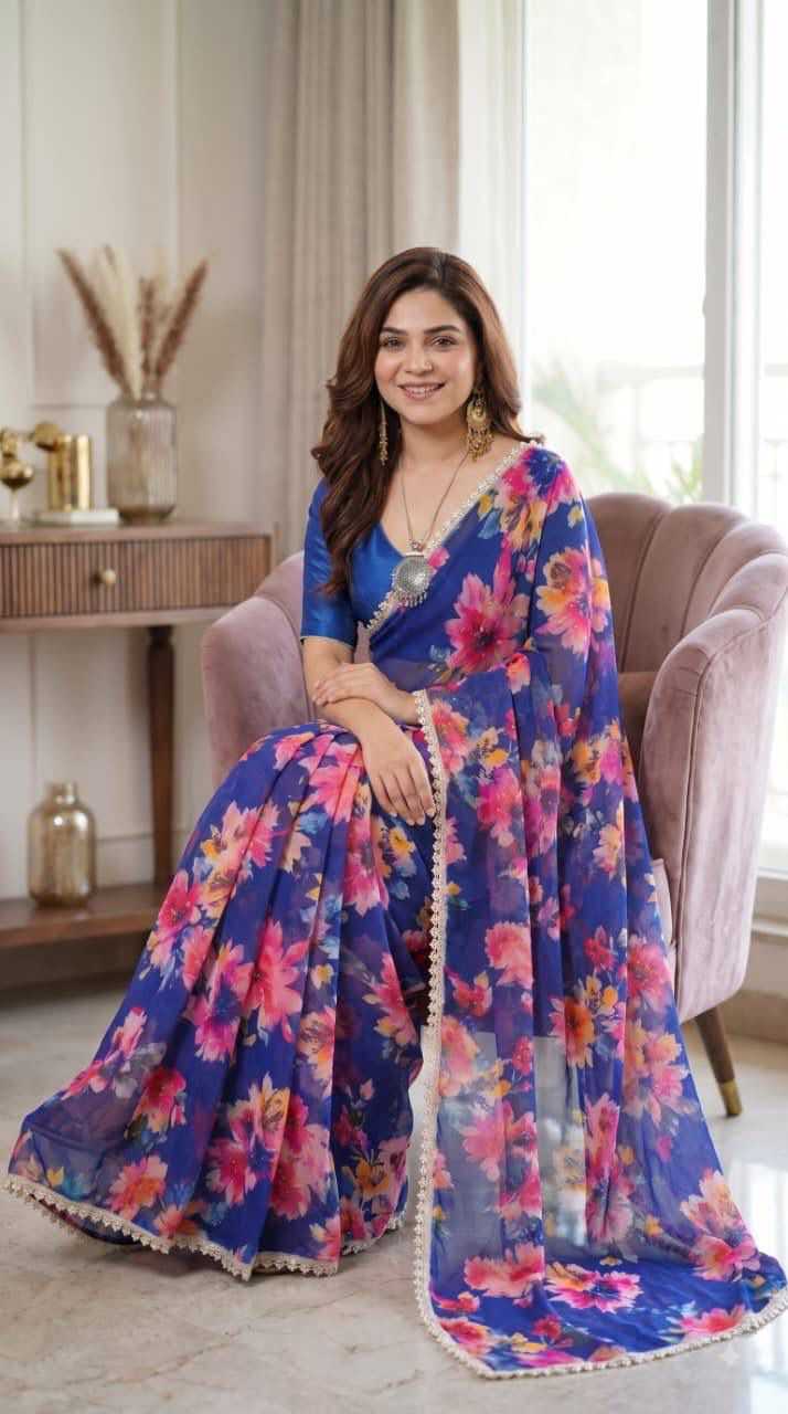 Georgette Printed Saree 4532