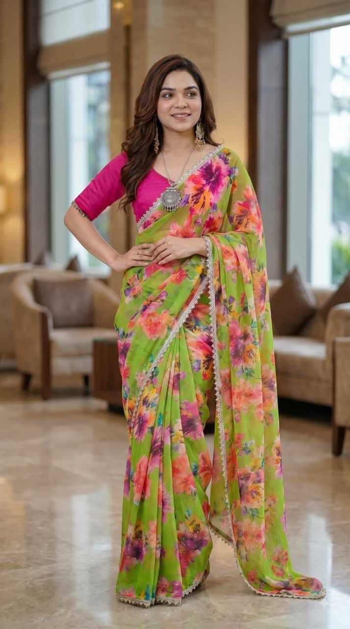 Georgette Printed Saree 4532
