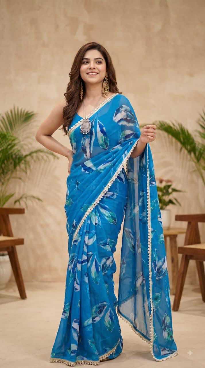 Georgette Printed Saree 4532