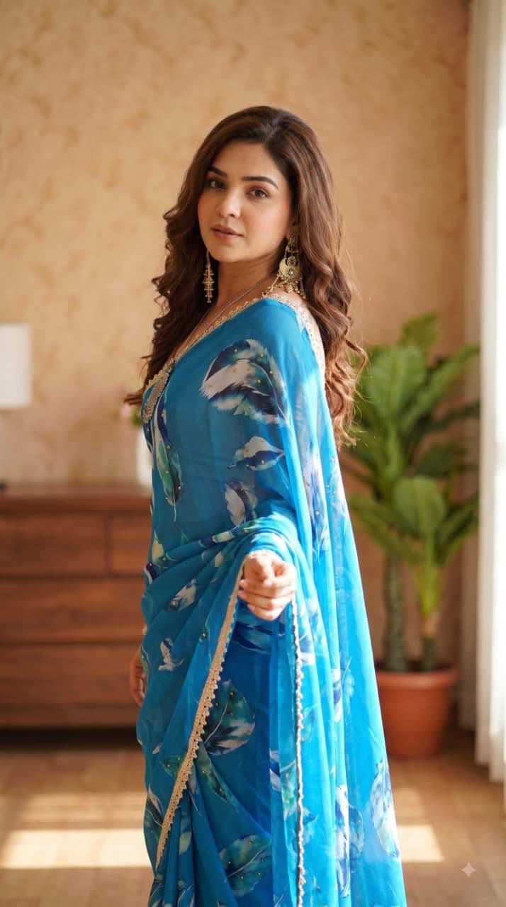 Georgette Printed Saree 4532