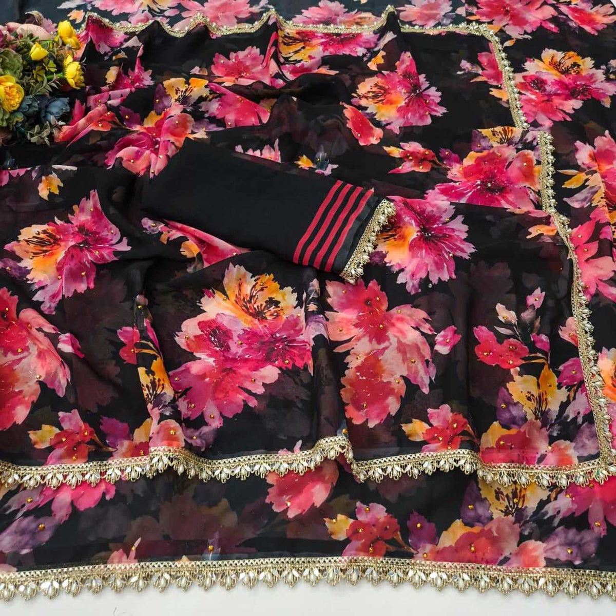 Georgette Printed Saree 4532