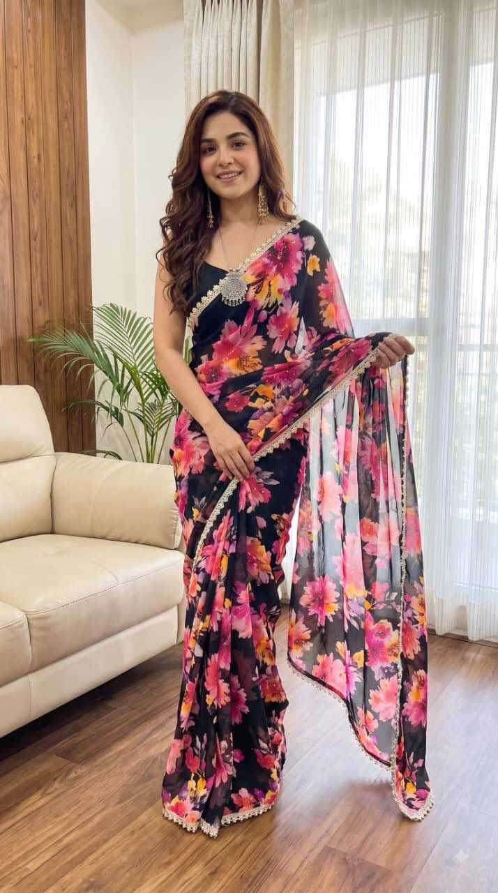 Georgette Printed Saree 4532