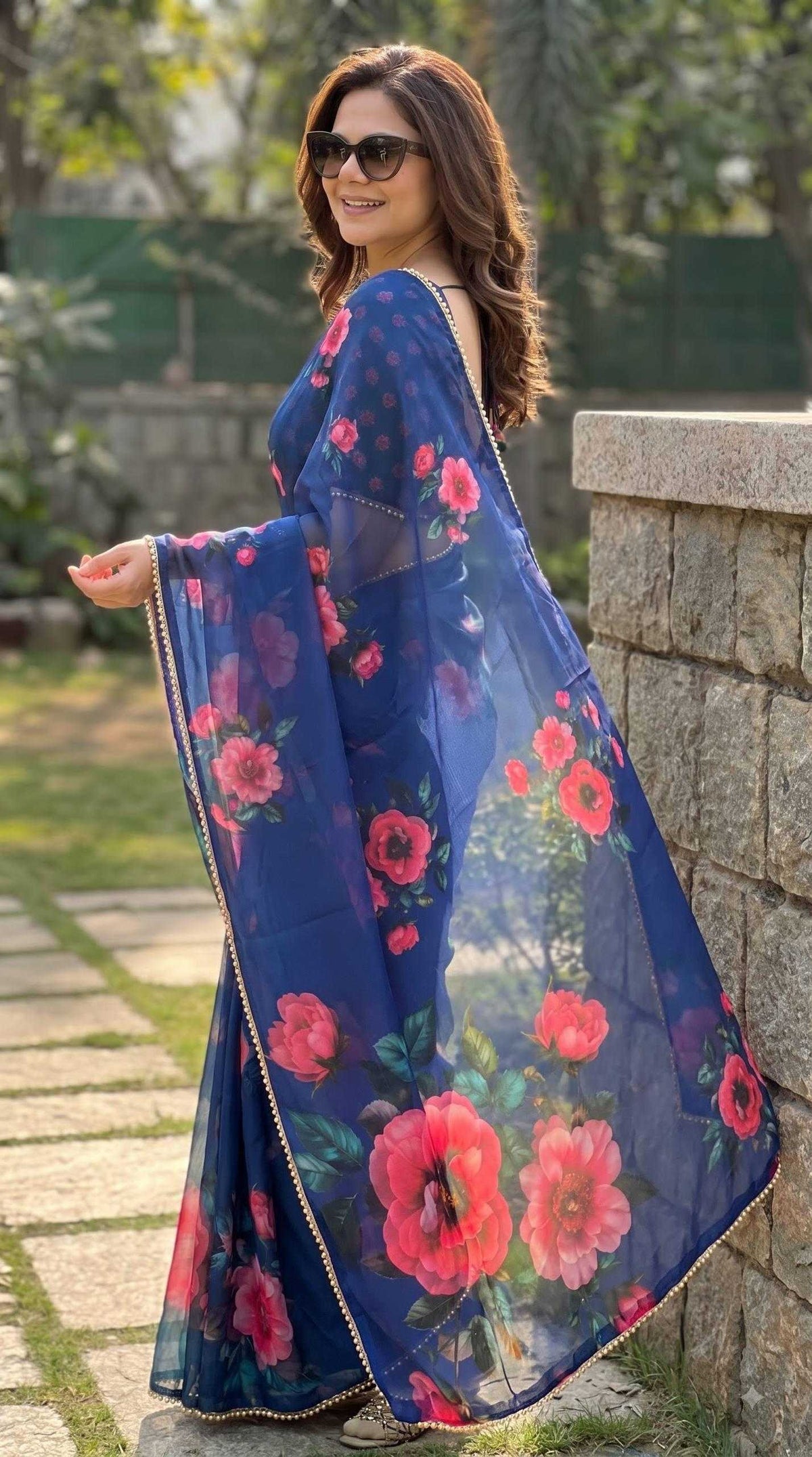 Georgette Printed Saree 4533