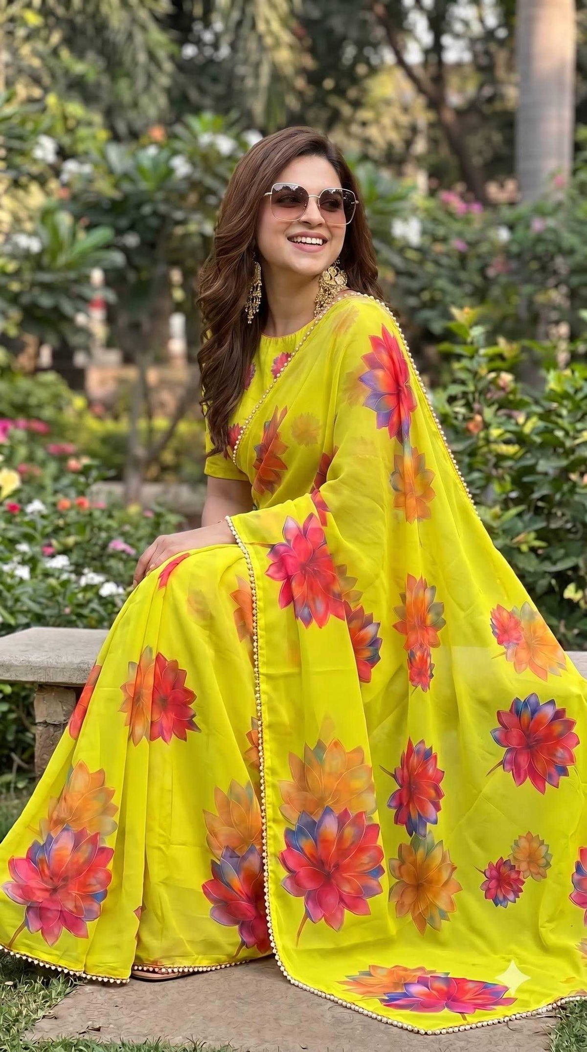 Georgette Printed Saree 4533