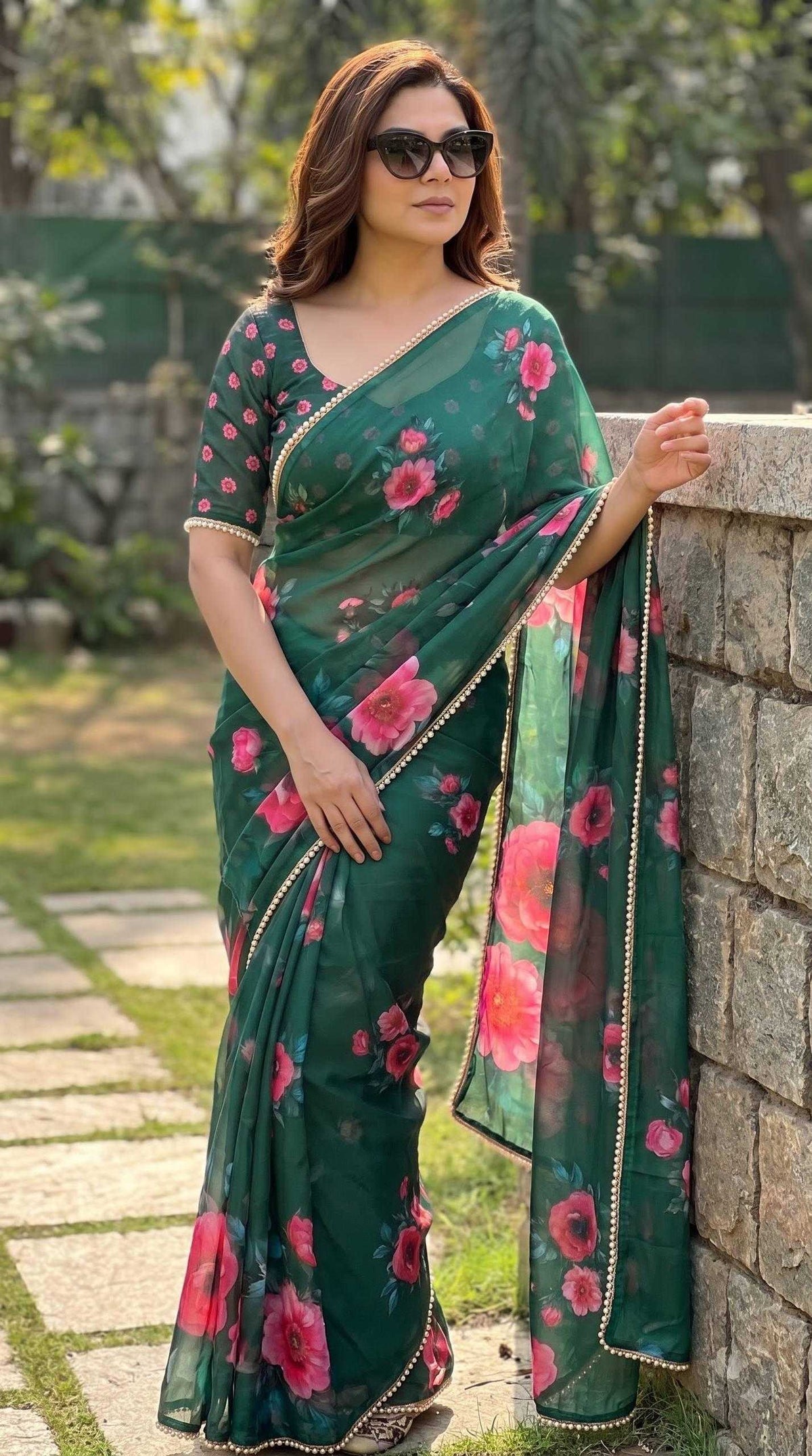 Georgette Printed Saree 4533