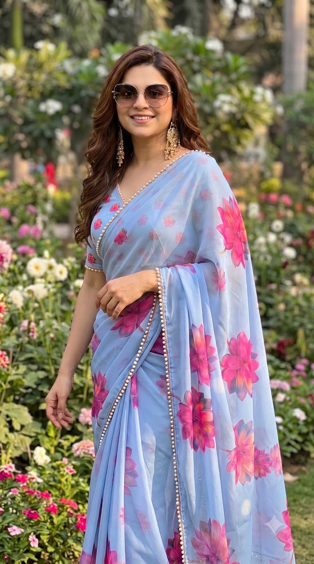 Georgette Printed Saree 4533