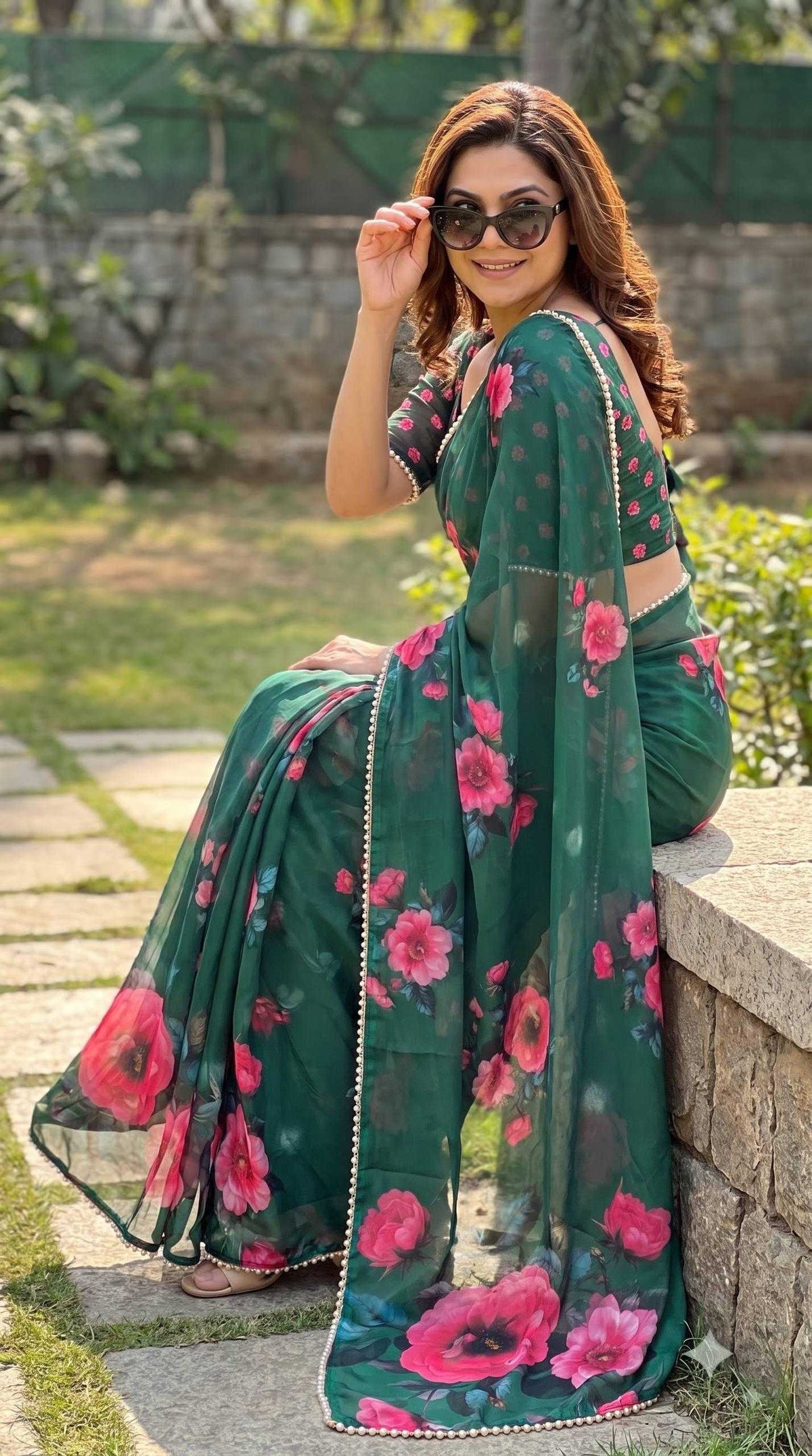 Georgette Printed Saree 4533