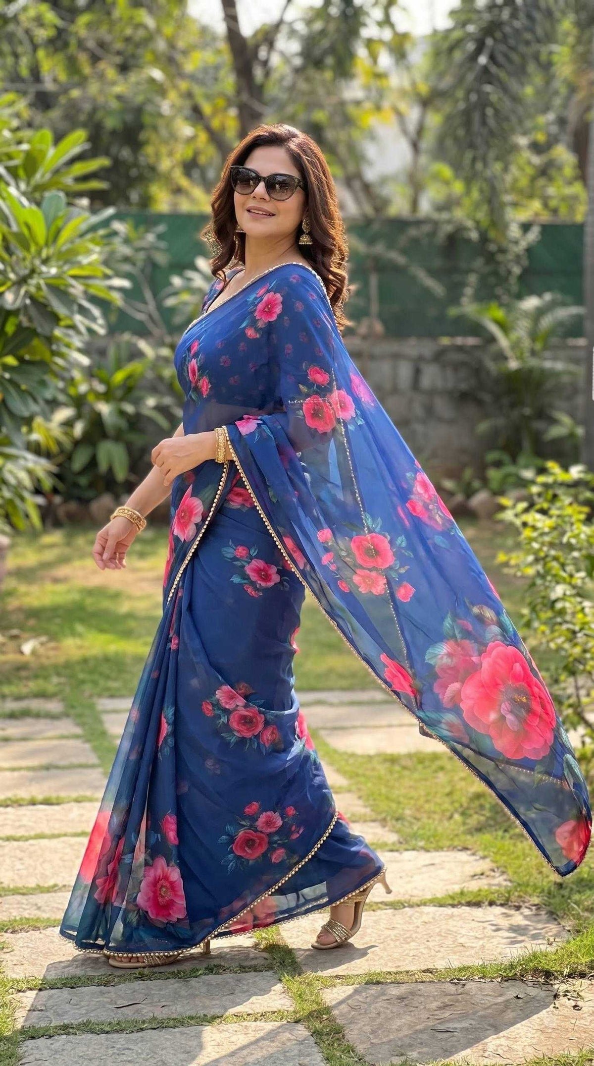 Georgette Printed Saree 4533
