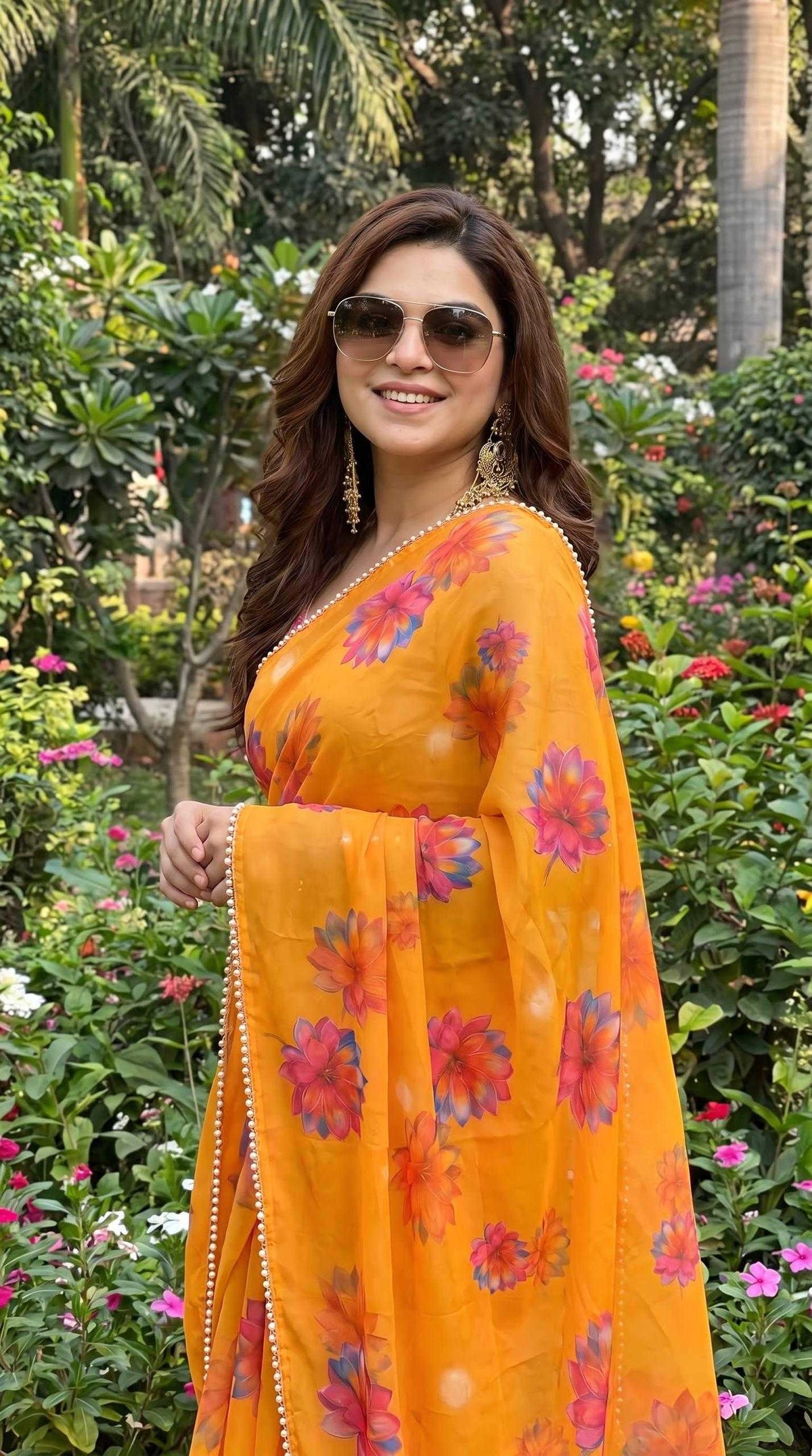 Georgette Printed Saree 4533