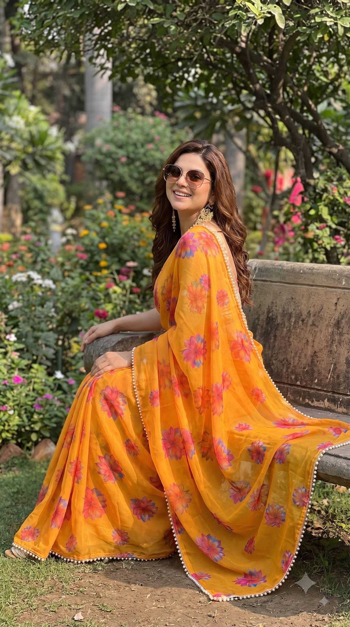 Georgette Printed Saree 4533