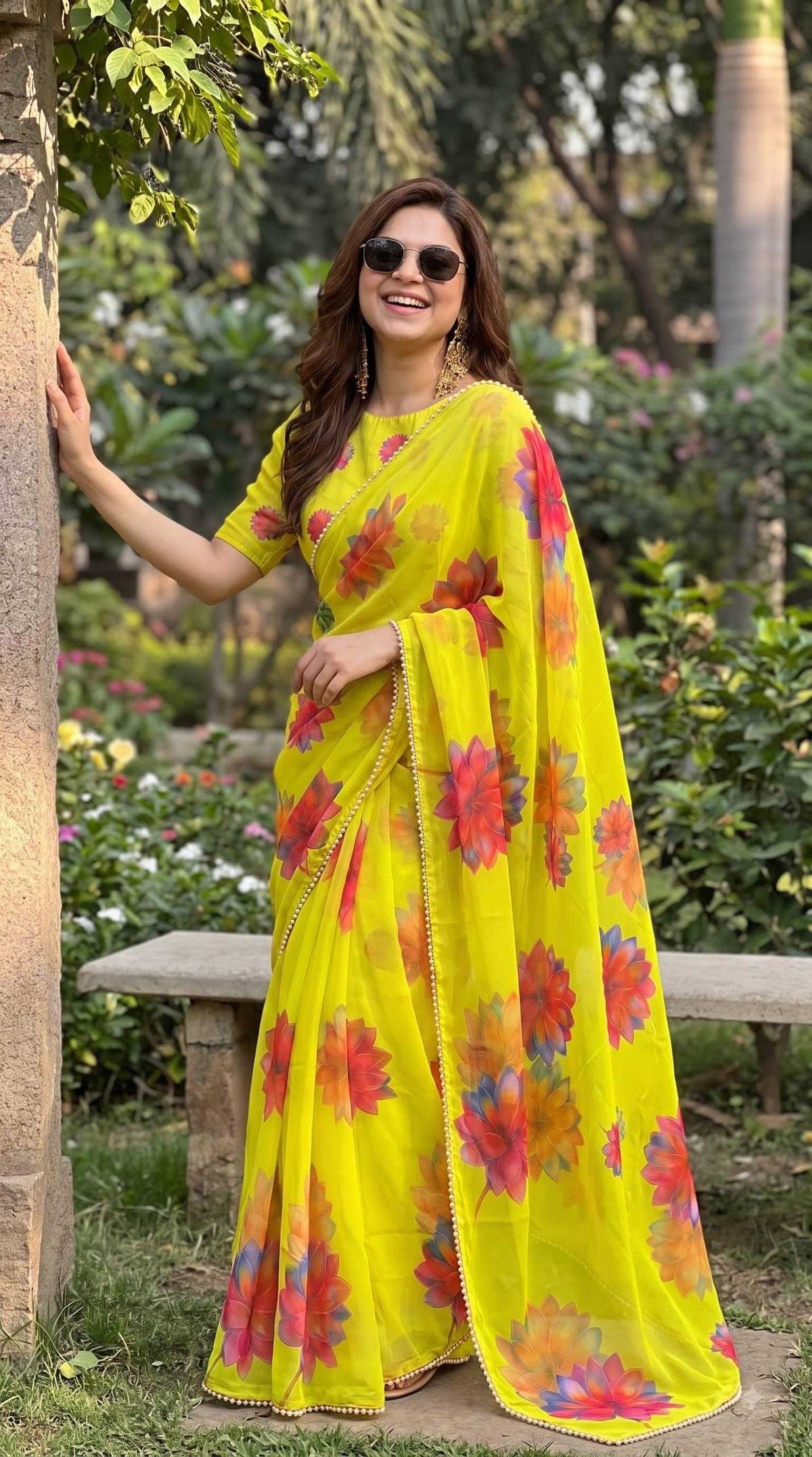 Georgette Printed Saree 4533