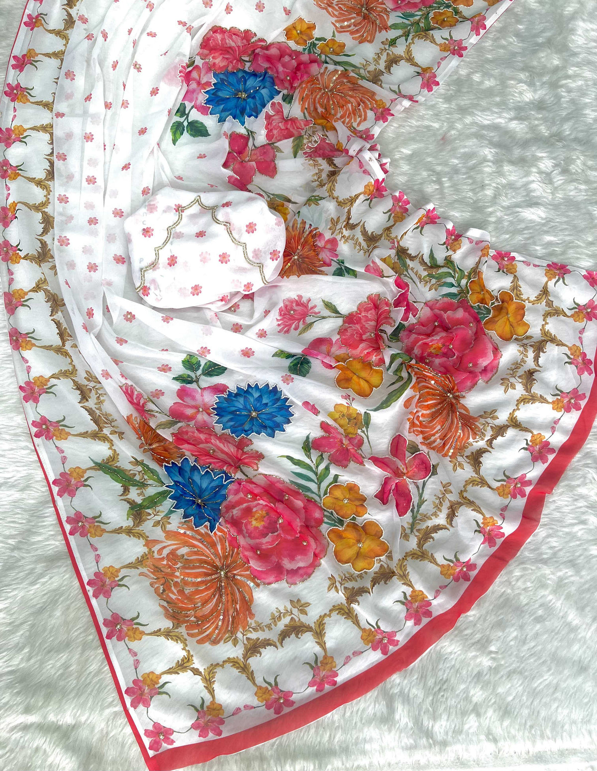 Georgette Printed Saree 4534