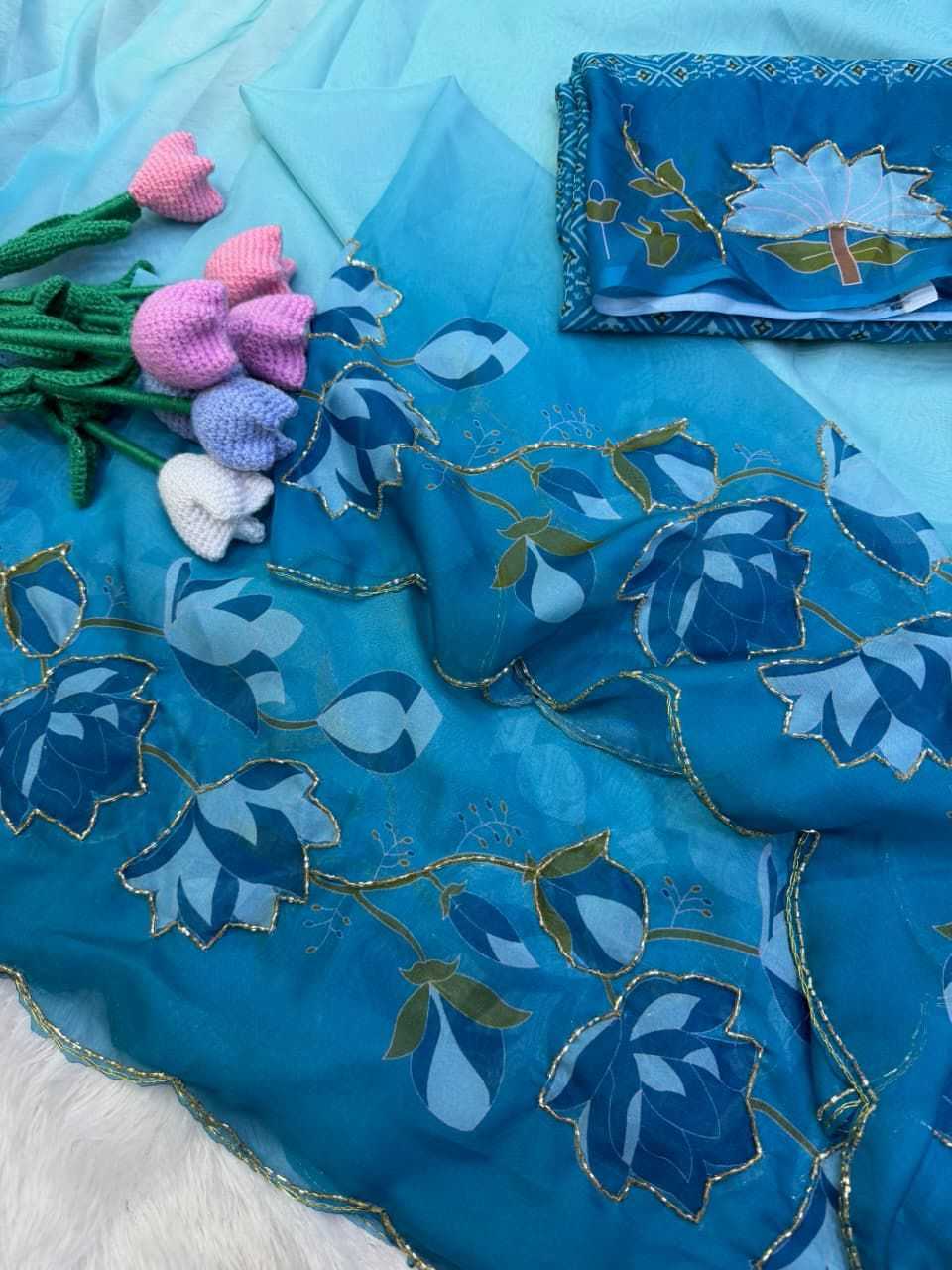 Georgette Printed Saree 4536