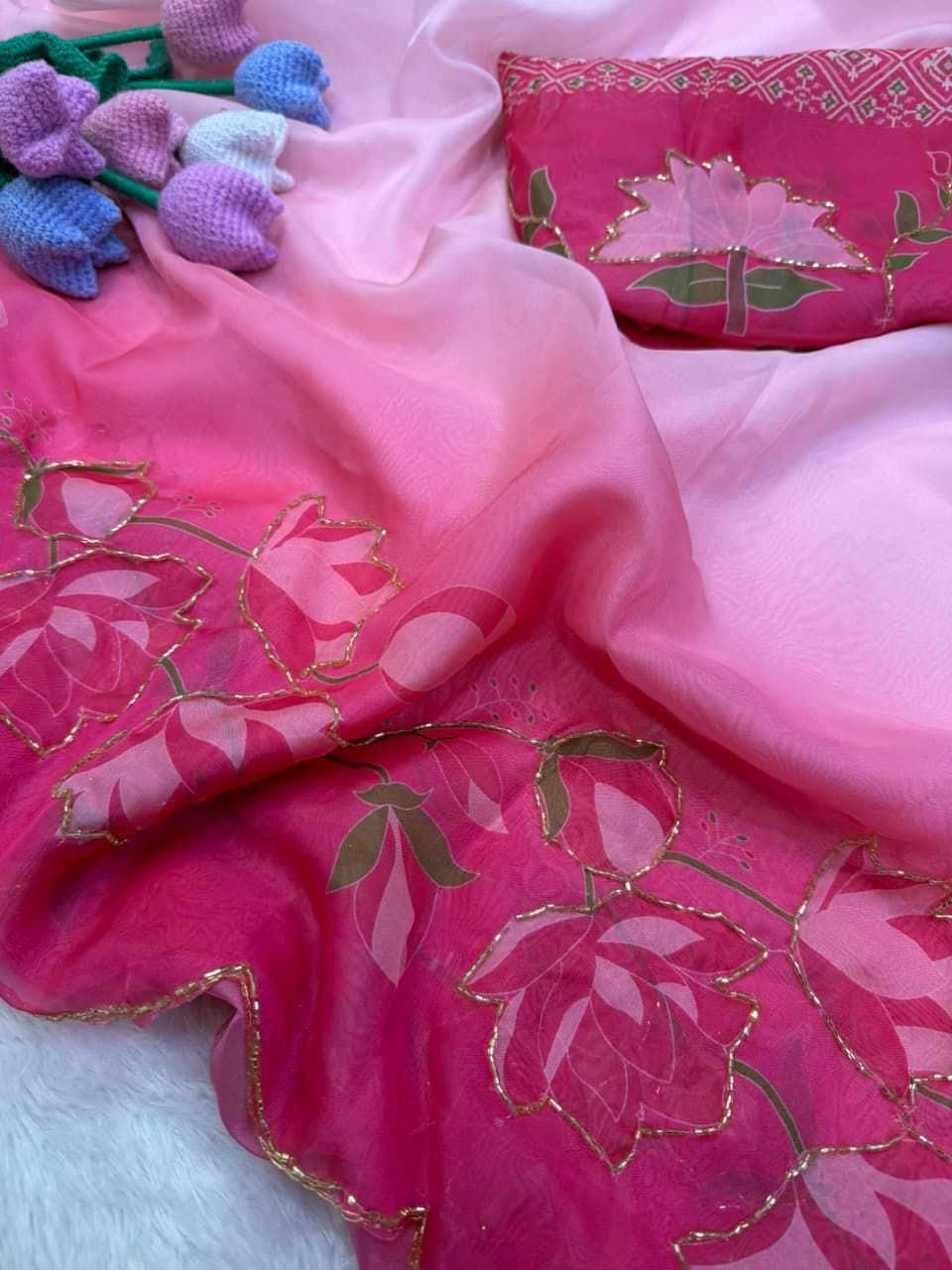 Georgette Printed Saree 4536