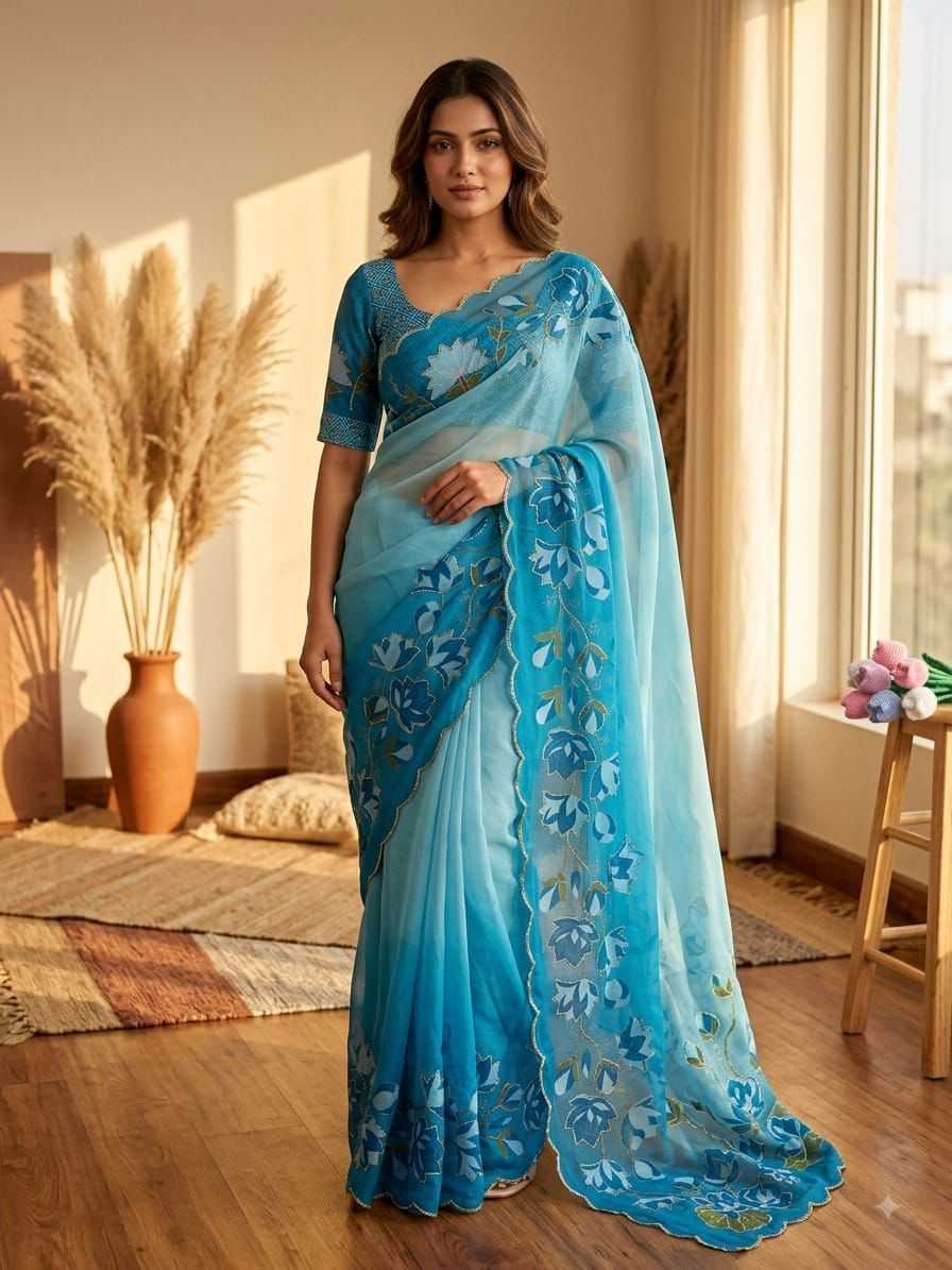 Georgette Printed Saree 4536