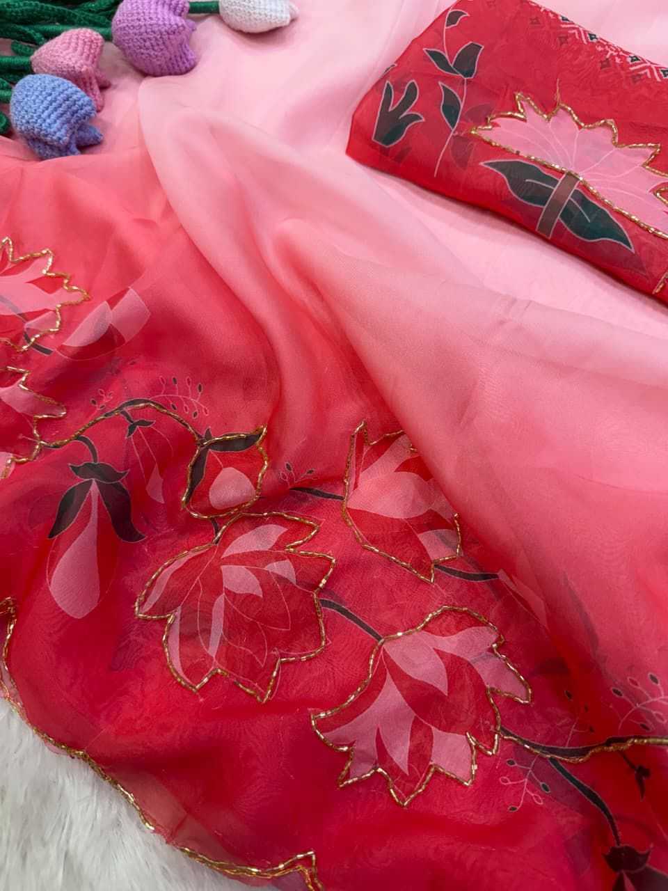 Georgette Printed Saree 4536