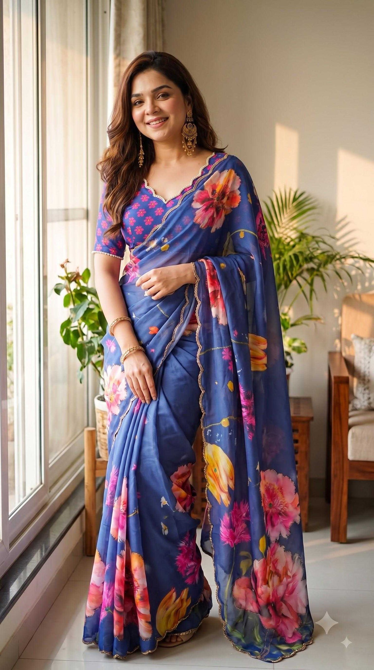 Georgette Designer Saree 4537