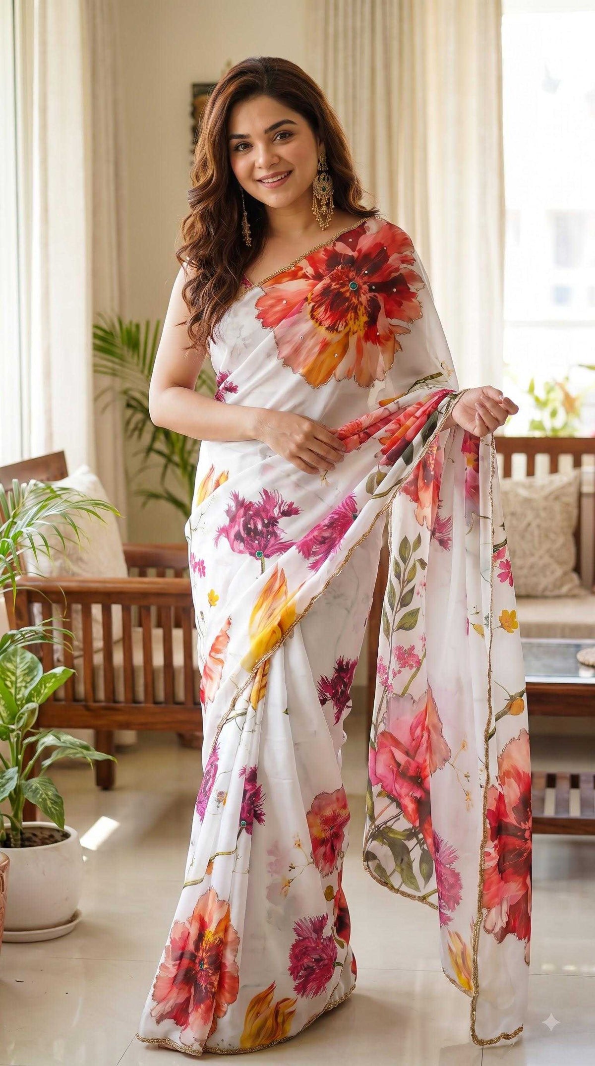 Georgette Designer Saree 4537