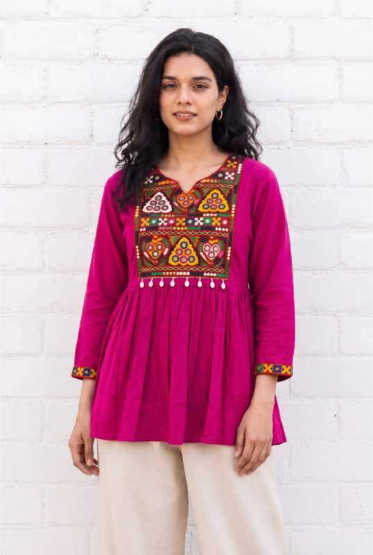 Gamthi Heavy Rayon Party Wear Kurti