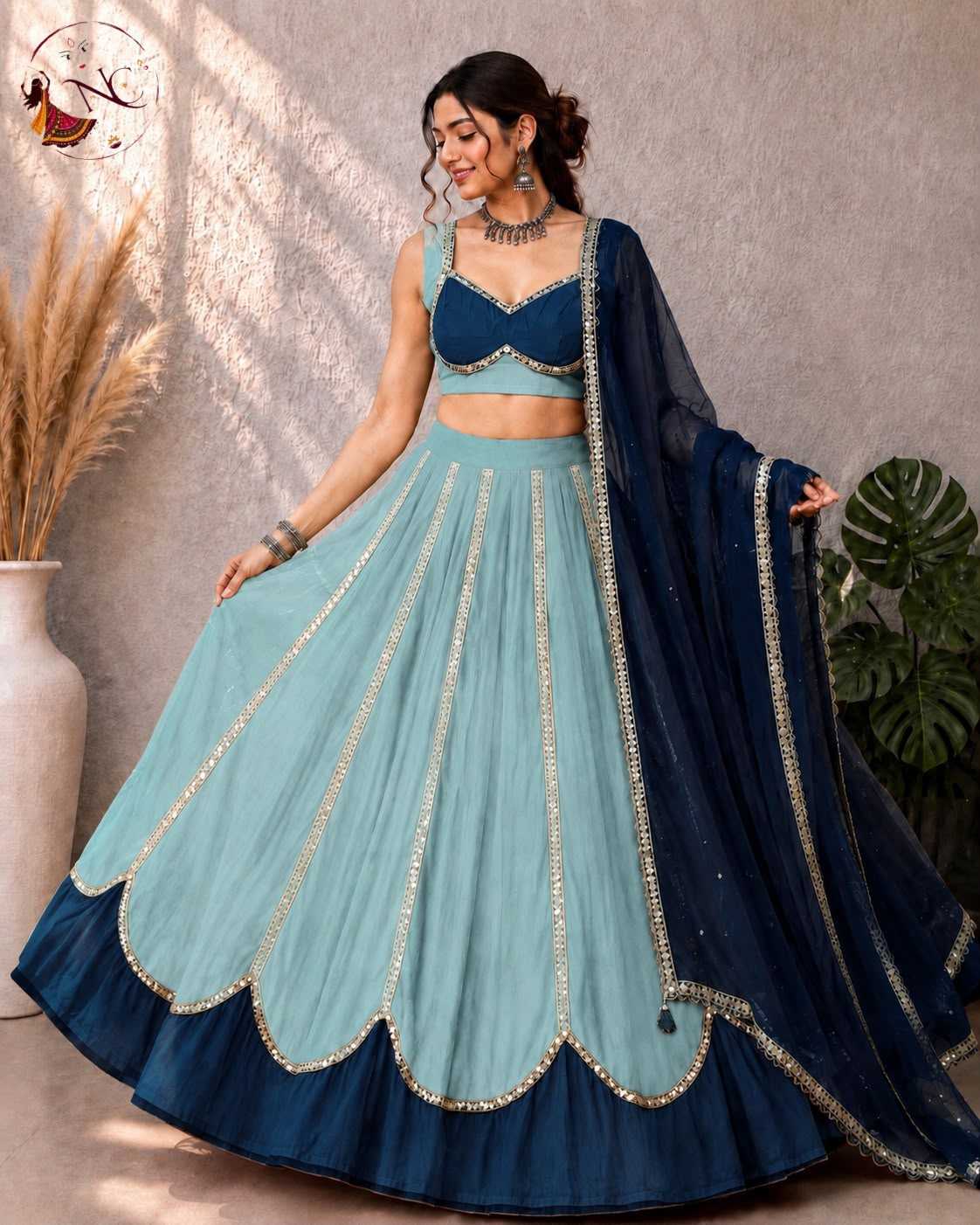 Heavy Roman Silk Wedding Lehenga